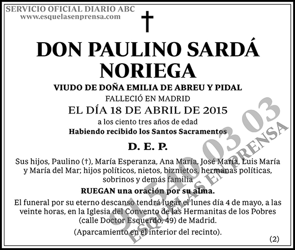 Paulino Sardá Noriega